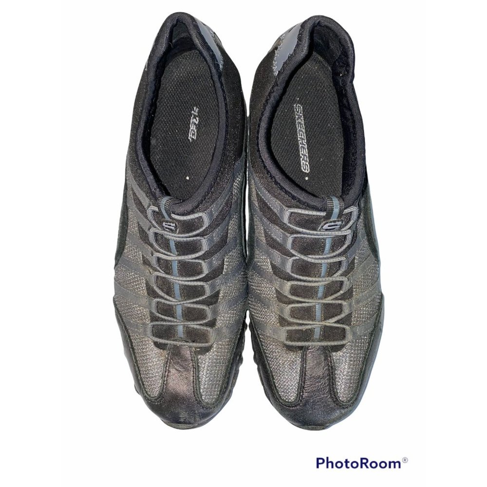 Skechers Bikers Point Blank Womens Leather Slip On Cycling Shoes Sneakers 8.5